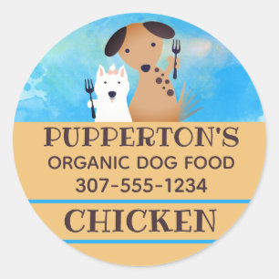dogs homemade dog treats pet food chef classic round sticker