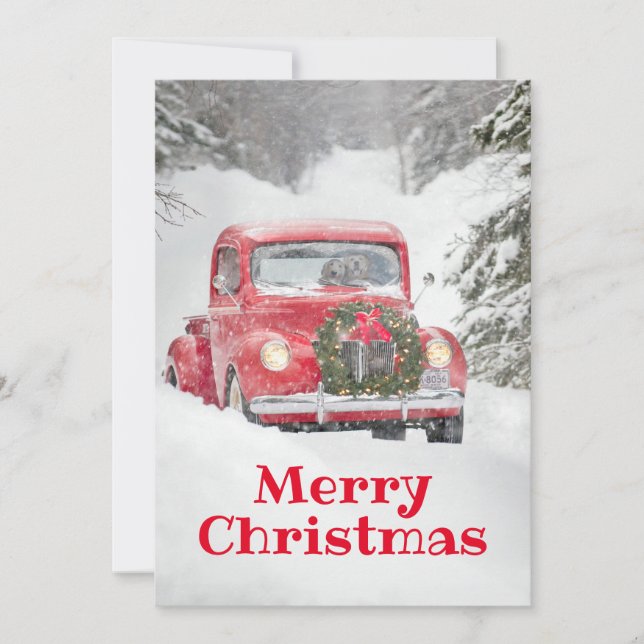 Dogs in a Truck Invitation (Front)