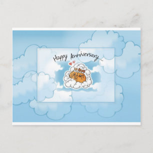 Dogs in Clouds Anniversary Postcard