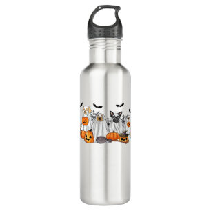 Dogs in Ghost Costumes Halloween Classic T-Shirt 710 Ml Water Bottle