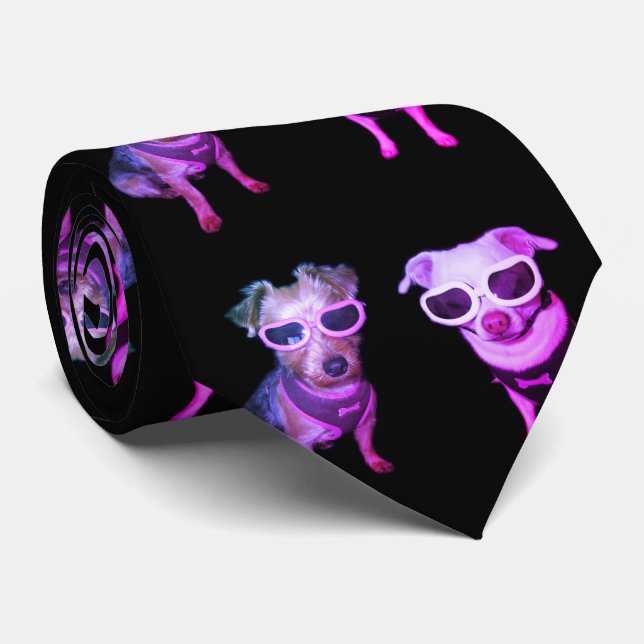 Dogs in glasses tie (Rolled)