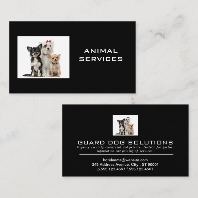 Dogs in Group Business Card (Front/Back)