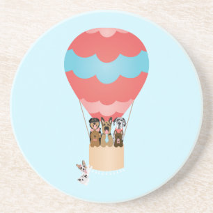 Dogs In Hot Air Balloon Coaster