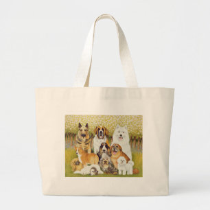 Dogs in May Large Tote Bag