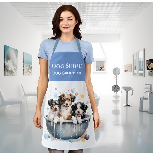 Dogs in Tub Pet Services Grooming Apron (Creator Uploaded)