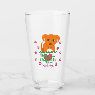 Dogs Leave Pawprints Glass