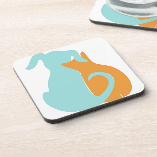 Dog's Lover Hard plastic coaster (Left Side)
