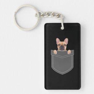 Dogs Lovers French Bulldog In My Pocket Apparel Key Ring