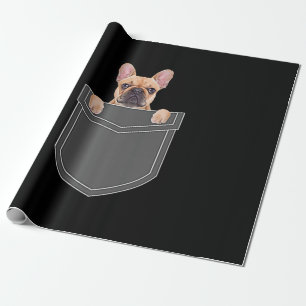 Dogs Lovers French Bulldog In My Pocket Apparel Wrapping Paper