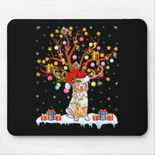 Dogs Lovers Ugly Christmas Australian Shepherd Xma Mouse Pad