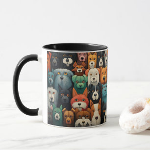 Dogs Make Best Friends Colourful Coffee Cup