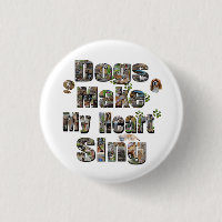 Dogs Make My Heart Sing Picture Logo,