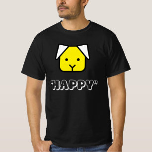“Dogs Make Us Happy – Cute Dog Face Design T-Shirt
