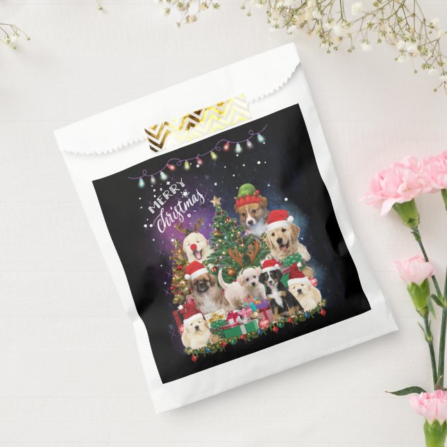 Dogs Merry Christmas Light Favour Bag (Sealed)