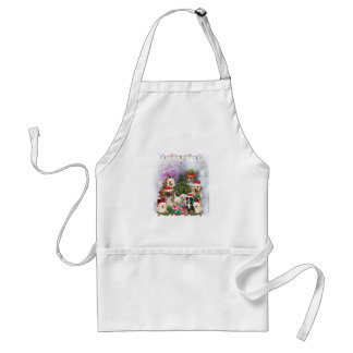 Dogs Merry Christmas Light Standard Apron