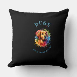Dogs motif cushion
