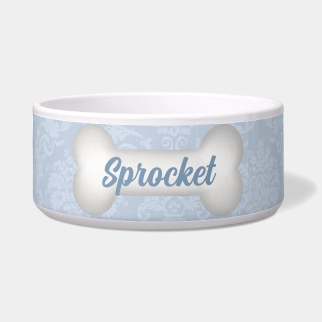 Dog's Name with Blue and a Dog Bone (Front)