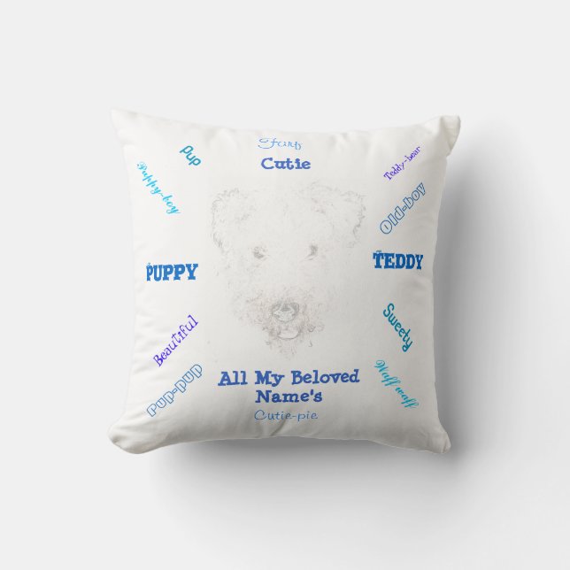 Dog's Name's Pillow (Front)