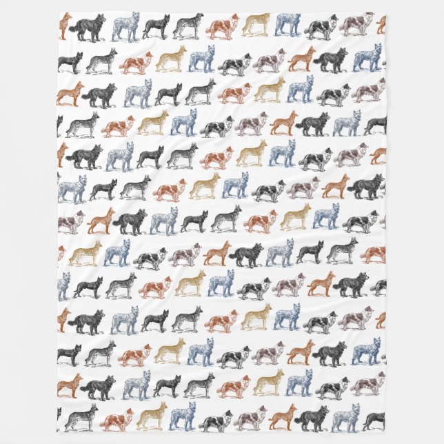 Dogs Of All Kinds Fleece Blanket (Front)