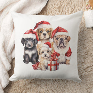 'Dogs of Christmas' cute dog lover Cushion