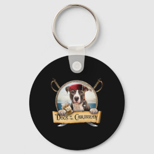 Dogs Of The Caribbean - Cute Staffordshire Terrier Key Ring