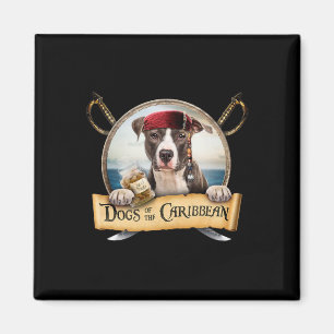 Dogs Of The Caribbean - Cute Staffordshire Terrier Magnet