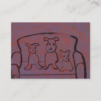 (Dogs on a settee business Card) Business Card