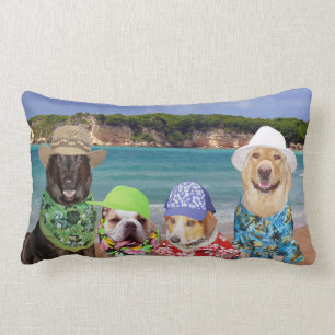 Dogs on the Beach Pillow