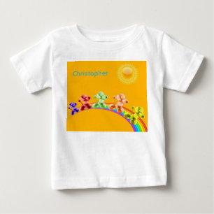 Dogs on the rainbow baby t-shirt