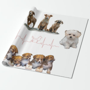 Dogs package, Funny Dogs package Wrapping Paper