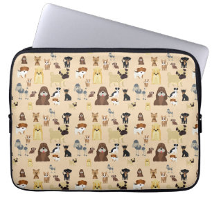 dogs pattern. laptop sleeve