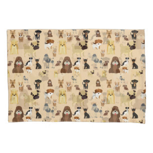 dogs pattern. pillowcase