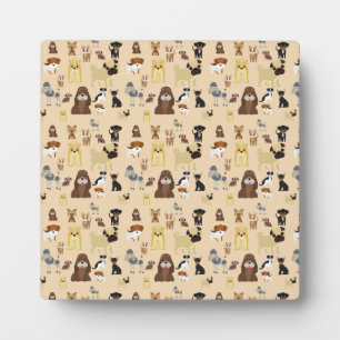 dogs pattern. plaque