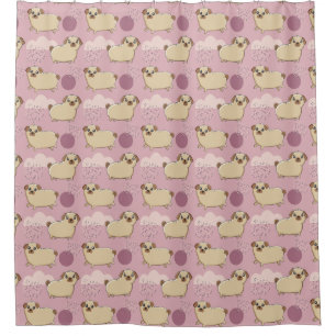 Dogs Pattern Shower Curtain