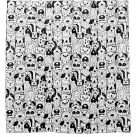 Dogs Pattern Shower Curtain