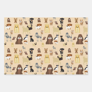 dogs pattern. wrapping paper sheet