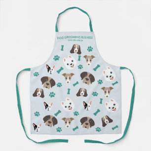 Dogs paws bone pet printed apron