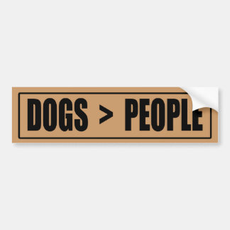 Dogs > People Bumper Sticker