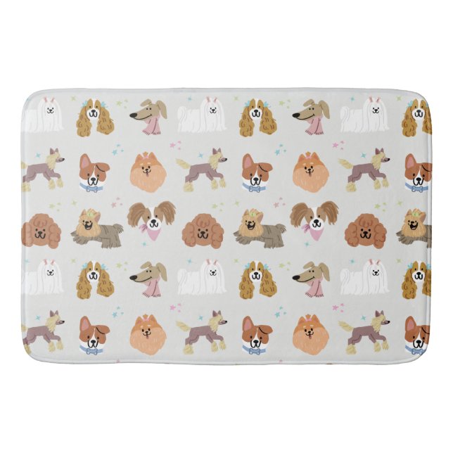 Dogs Pets Kids Bath Mat (Front)