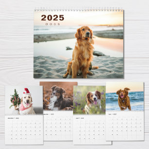 Dogs Photo Collage Modern 2025 Calendar