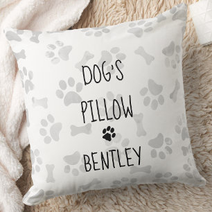 Dog's Pillow Dog Room Decor Paw Personalised Dog