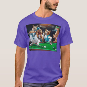 Dogs Playing Billiards Classic TShirt