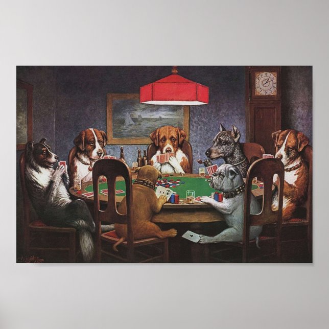 Dogs Playing Poker A Friend In Need High Resolutio Poster (Front)