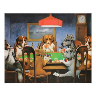 Dogs Playing Poker by Cassius Marcellus Coolidge's Photo Print