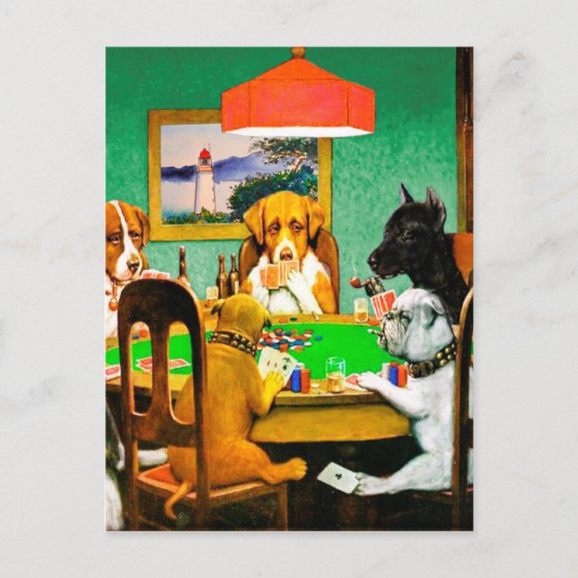 Dogs Playing Poker Card (Front)