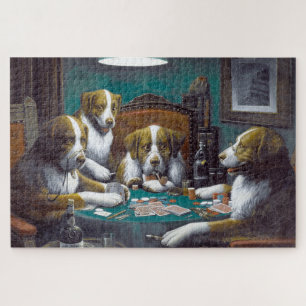 Dogs Playing Poker Cassius Marcellus Coolidge 1894 Jigsaw Puzzle