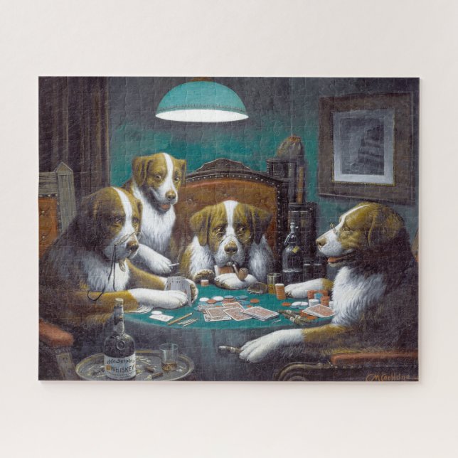 Dogs Playing Poker Cassius Marcellus Coolidge 1894 Jigsaw Puzzle (Horizontal)