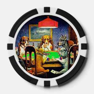 Dogs Playing Poker Chips