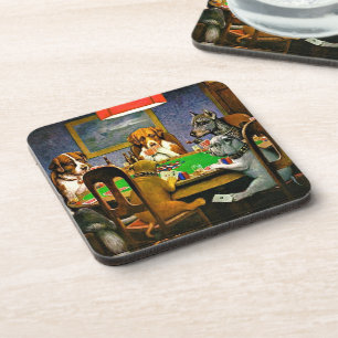 Dogs Playing Poker Coaster