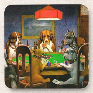Dogs Playing Poker Coaster
